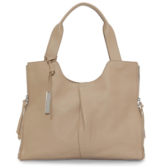 Vince Camuto Corla leather Tote bag purse in medium beige nwt - Picture 1 of 4